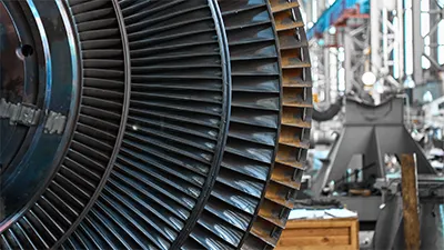 Wind turbine that is cladded with Hornet laser cladding