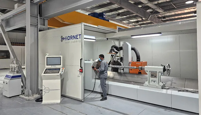 Turnkey laser cladding machine from Hornet in Saudi Arabia