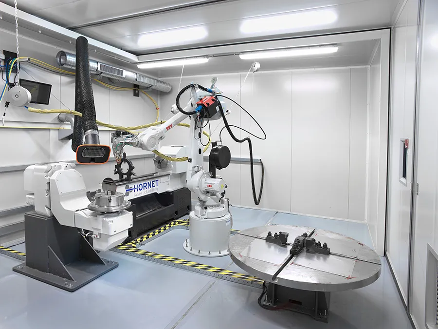 Hornet Laser Cladding system from the inside