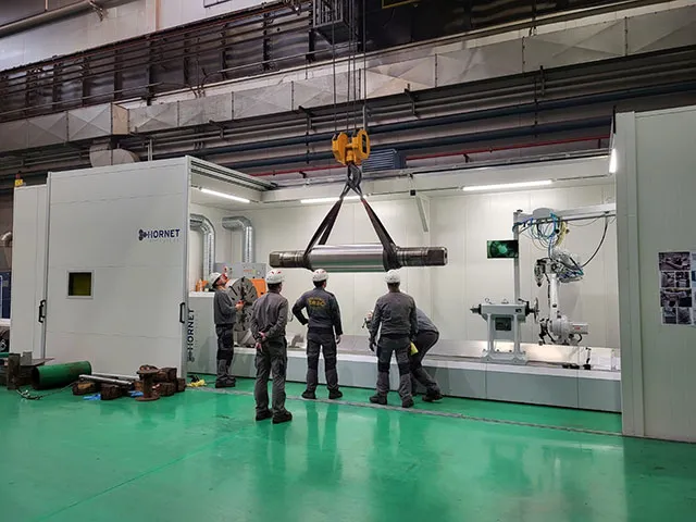 The building process of a Hornet laser cladding system 